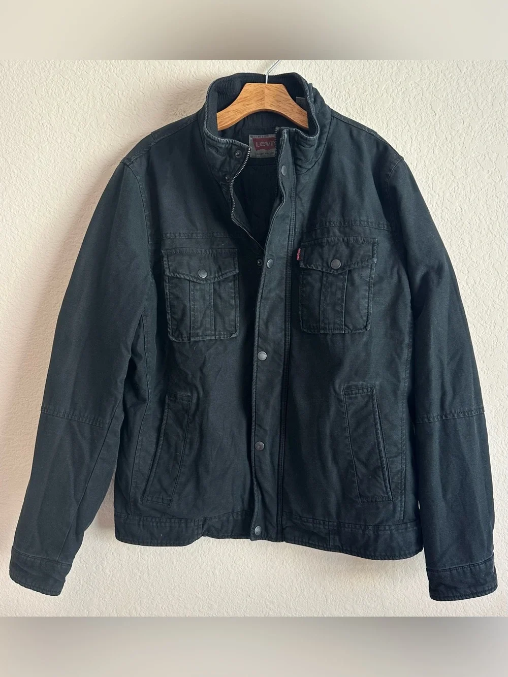 Levi’s Men’s Snap Chest Pocket Jacket Cotton Twill Size M Military Chore Utility